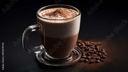 cup of cappuccino dark tone 