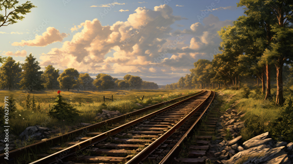Railway in the countryside