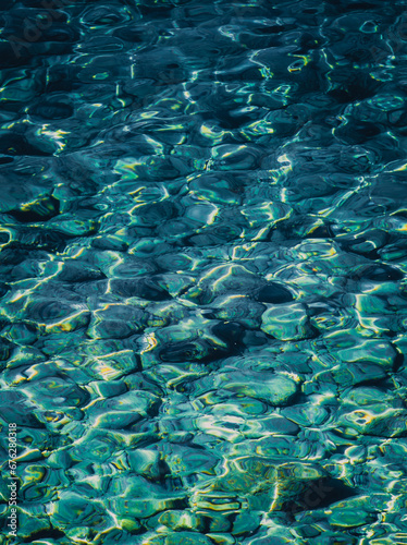 Konstfotografi Crystal clear sea water and rocky bottom in Croatia