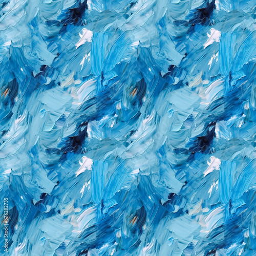 Wallpaper Mural Abstract modern art oil or acrylic paint brush strokes textured seamless pattern. Torontodigital.ca