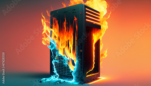 Burning Computer