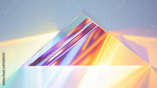 shiny glass prism reflections, geometric abstract background