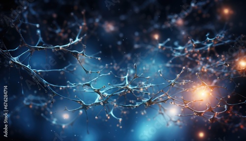 La actividad de las neuronas viaja a través de la corteza cerebral. Enfermedad de Parkinson. photo