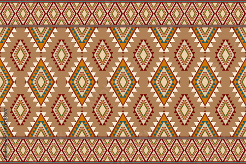 Ethnic fabric.beautiful pattern.folk embroidery,Bohemia style,Aztec geometric art ornament print.ethnic abstract Inkatha art.Seamless fabric.design for fabric, carpet, wallpaper, clothing,background.