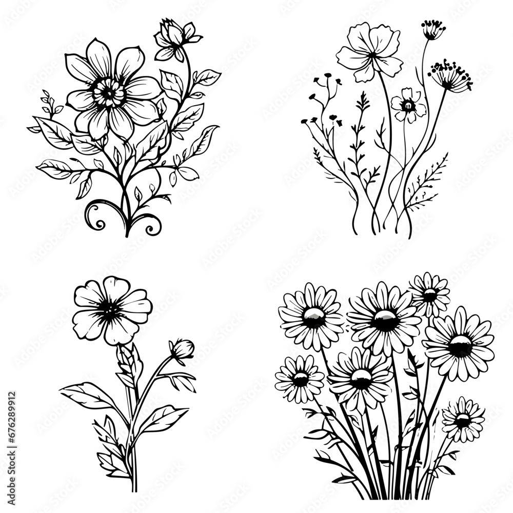 vecteur-stock-line-drawing-line-art-png-line-art-prints-spring