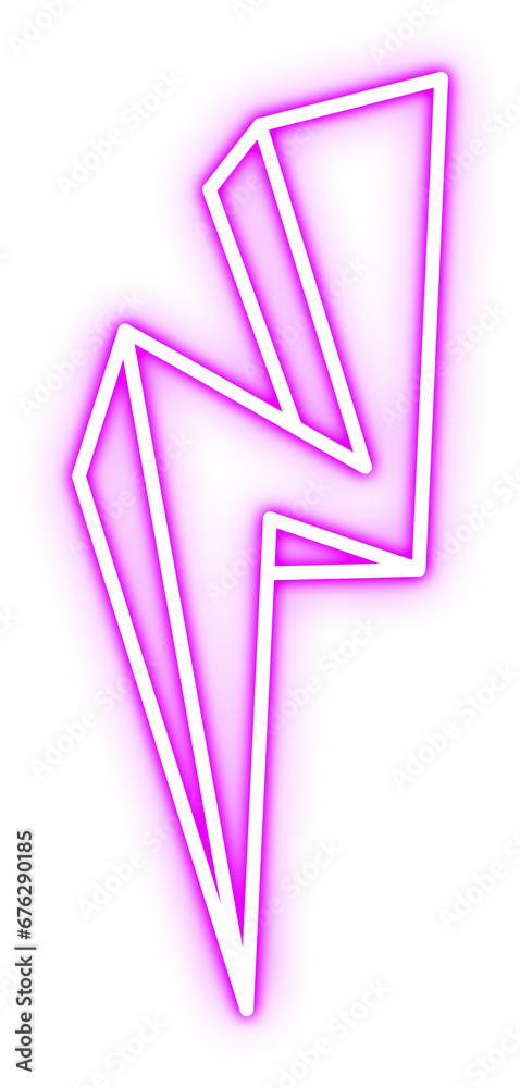 Glowing Neon Lightning Illustration Isolated Vector Glowing Neon Lightning Illustration Isolated Vector