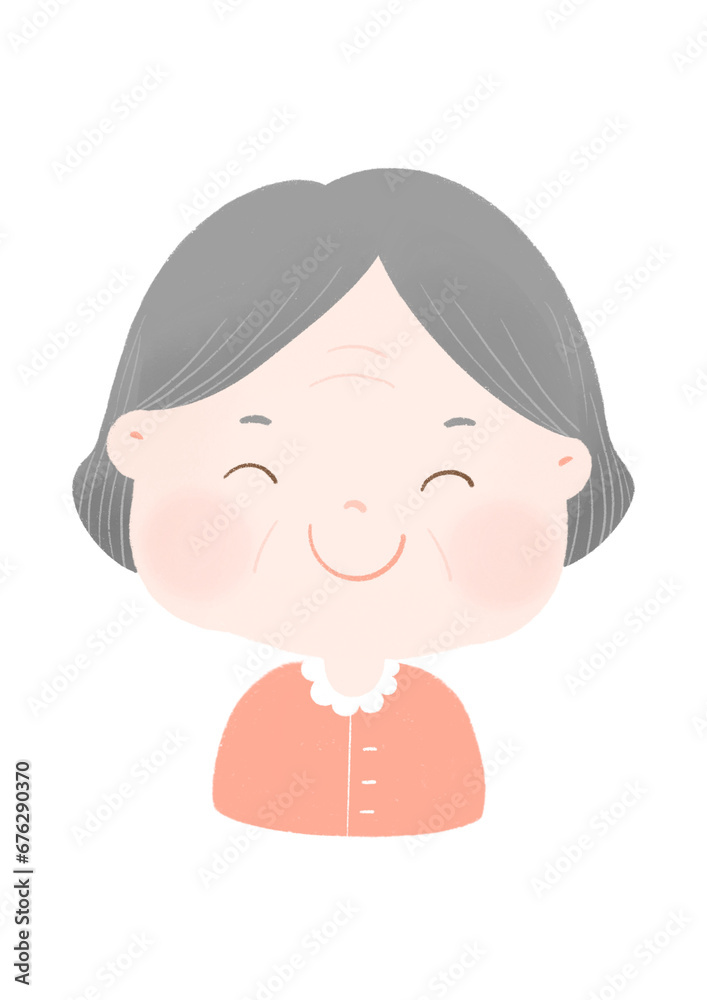 Cartoon for education, this is a grandmother. This is can use for instructional media, family tree. Cartoon for education, this is a grandmother. This is can use for instructional media, family tree.