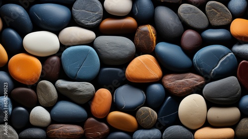 flat river stone texture, Rock wall, Colorful stone background