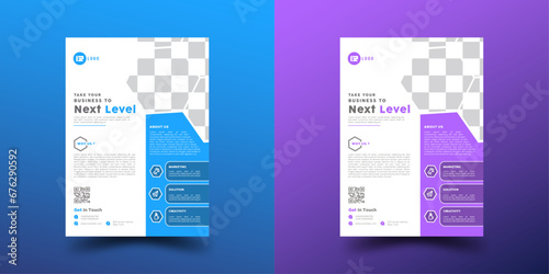 Editable flyer posters for multiple purposes in 2 color variations.