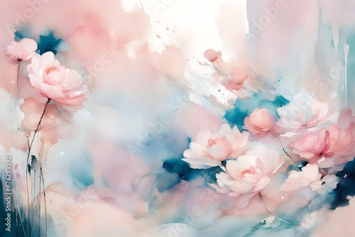 A whisper of pastel pinks and blues painted in the liquid strokes of a dream.