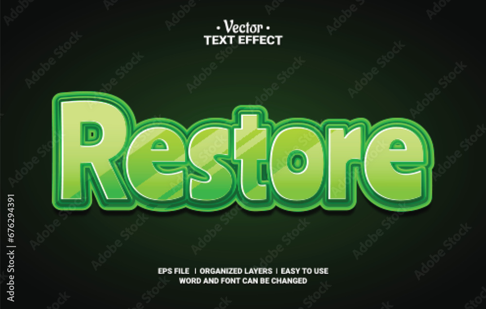 Restore Editable Vector Text Effect. Restore Editable Vector Text Effect.