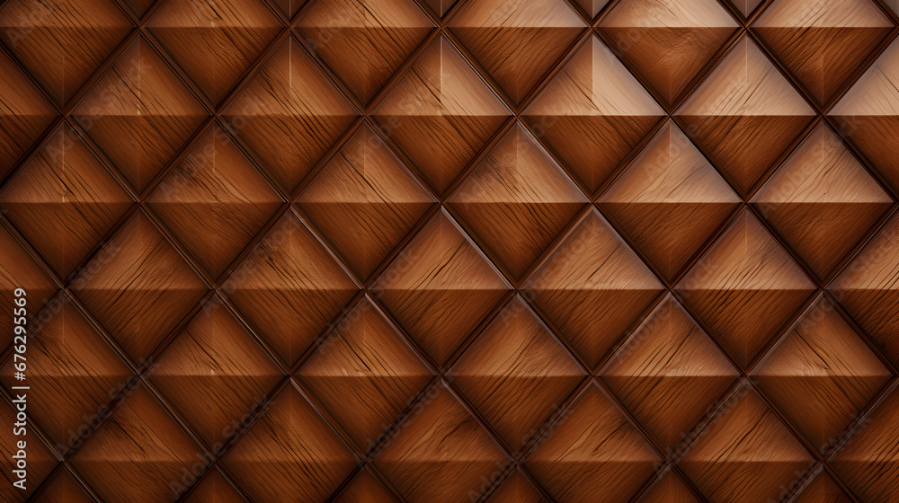 Seamless diamond grid wood lattice texture. Generative Ai. Seamless diamond grid wood lattice texture. Generative Ai.