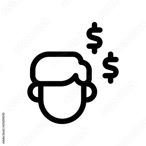 analytical thinking line icon