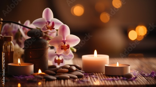 Thai massage spa object  wellness and relaxation concept. Aromatherapy body care