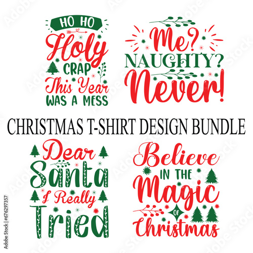   Christmas t-shirt design bundle
