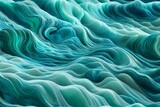 Tidal waves of iridescent aquamarine