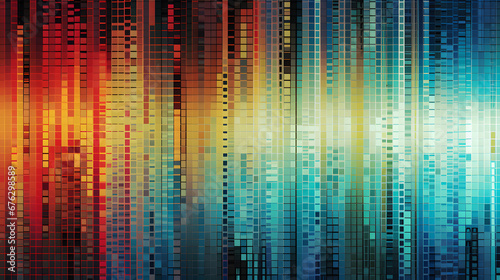 Seamless retro VHS scanlines or TV signal static noise transparent overlay pattern. Television screen or video game pixel glitch damage background texture. Generative Ai photo