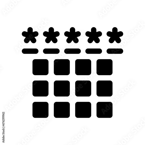 pin number glyph icon