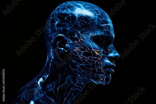 Unveiling the Inner Spark: A Detailed Portrait Exploring the Fusion of Biological Energy and Human Form