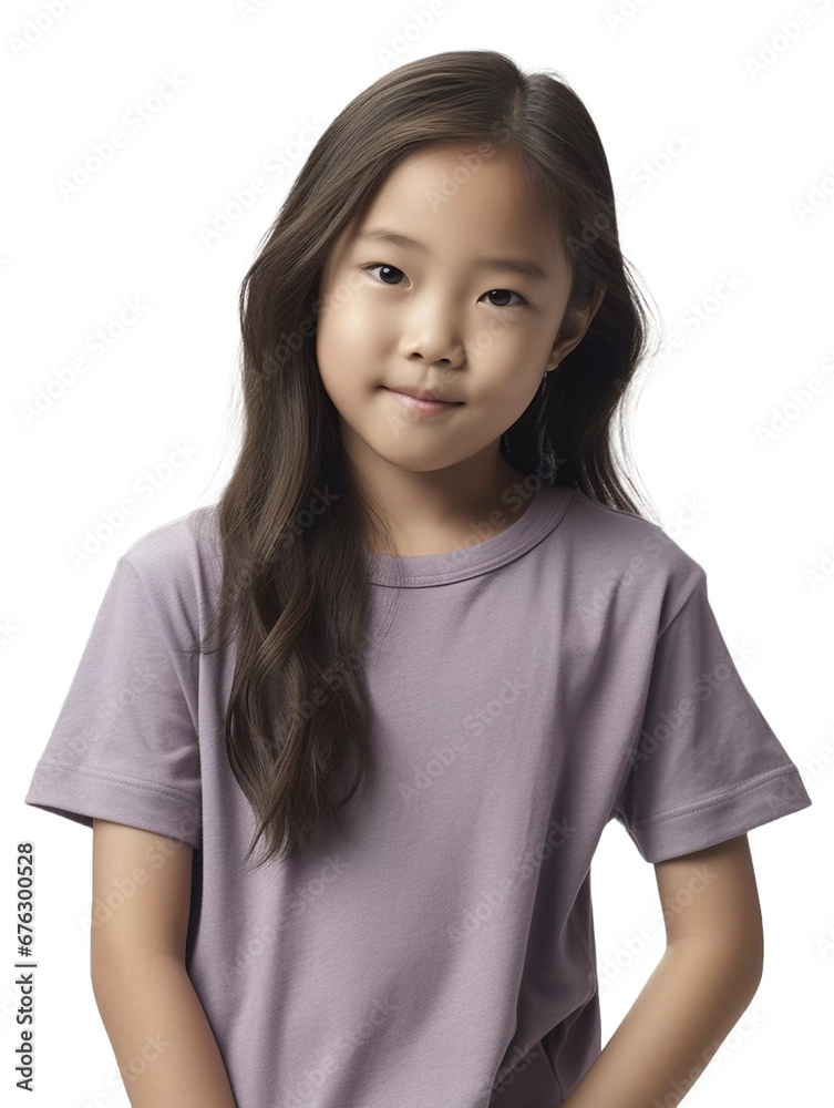Adorable Asian American Girl with Blank T-shirt and Comfortable Shorts Mockup for Trendy E-commerce Fashion Adorable Asian American Girl with Blank T-shirt and Comfortable Shorts Mockup for Trendy E-commerce Fashion