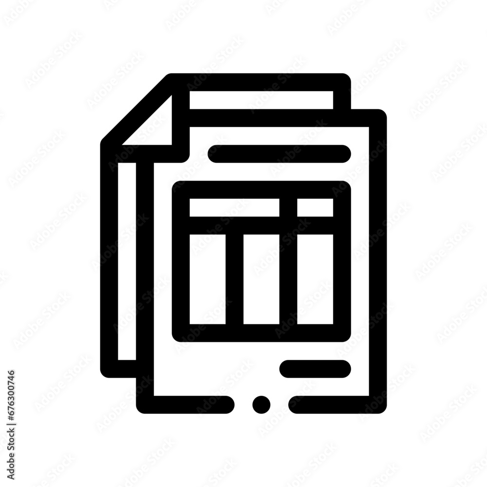 invoice line icon invoice line icon