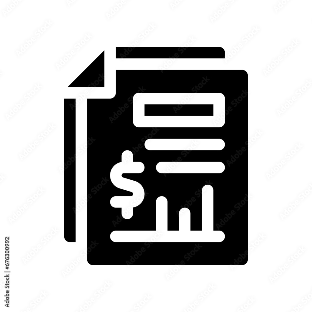 financial planning glyph icon
