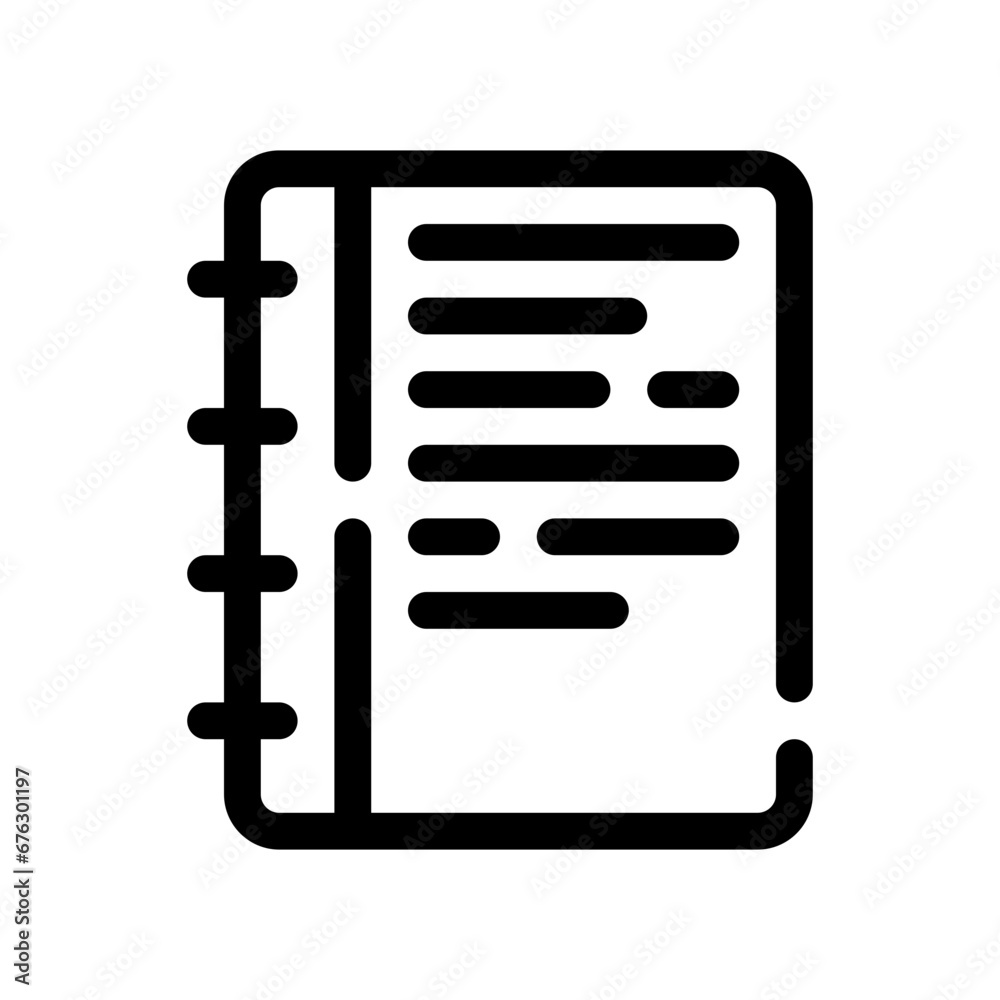 notes line icon notes line icon