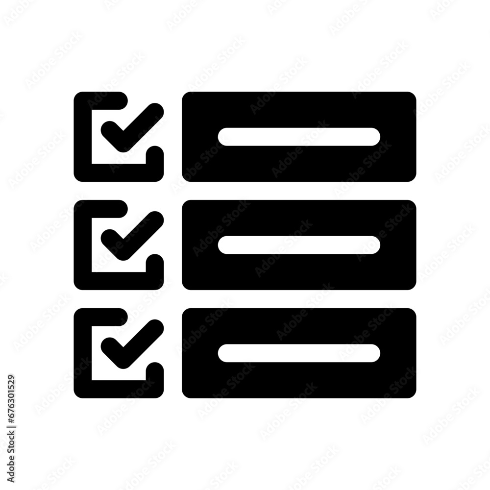 checklist glyph icon checklist glyph icon