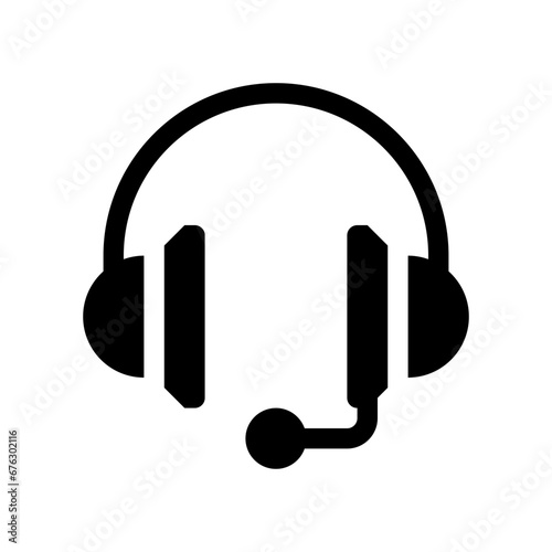 headset glyph icon