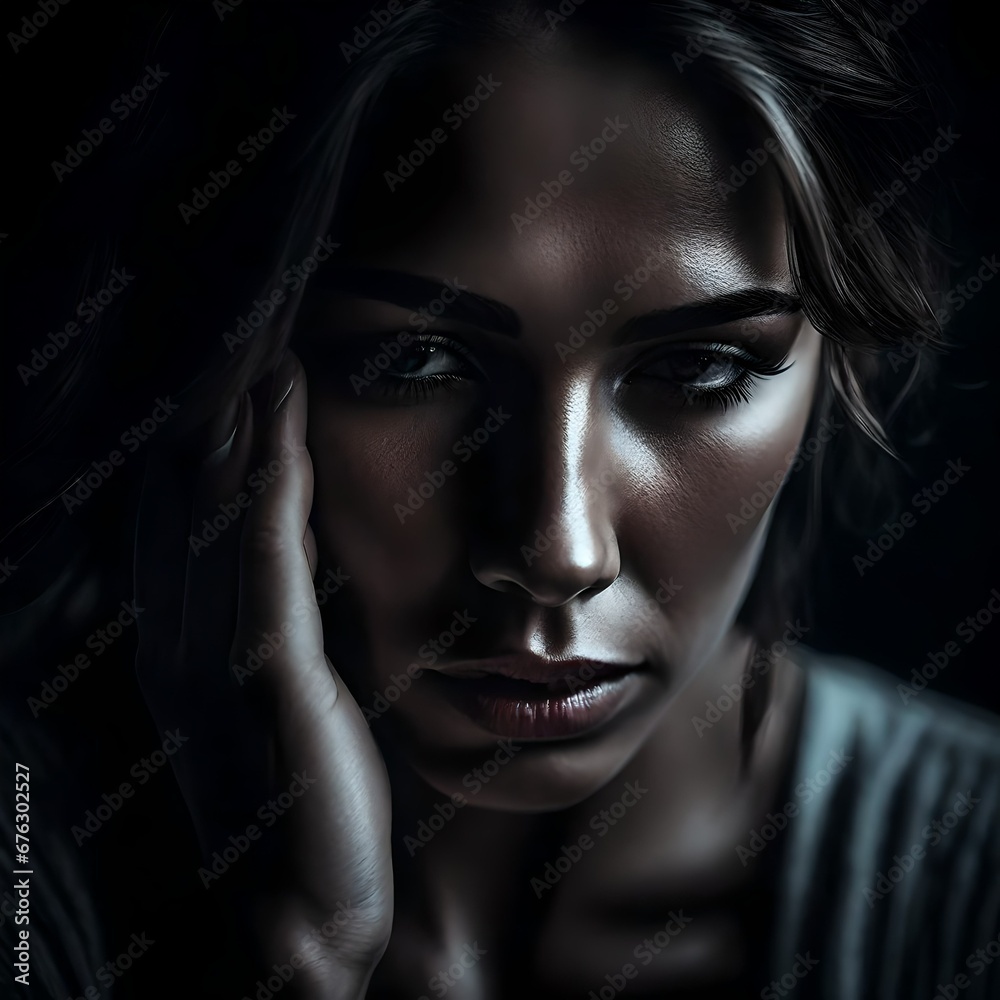 illustration of a fictional woman who is suffering from depression
