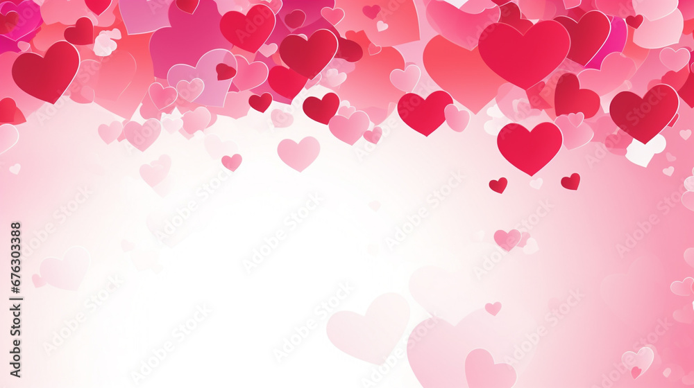 heart deco border,valentine's day concept, illustration