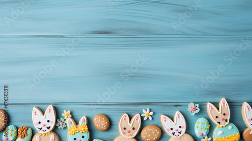 Easter sugar cookies decorated with royal icing © © Raymond Orton