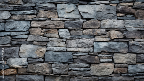 Stacked of a stone wall