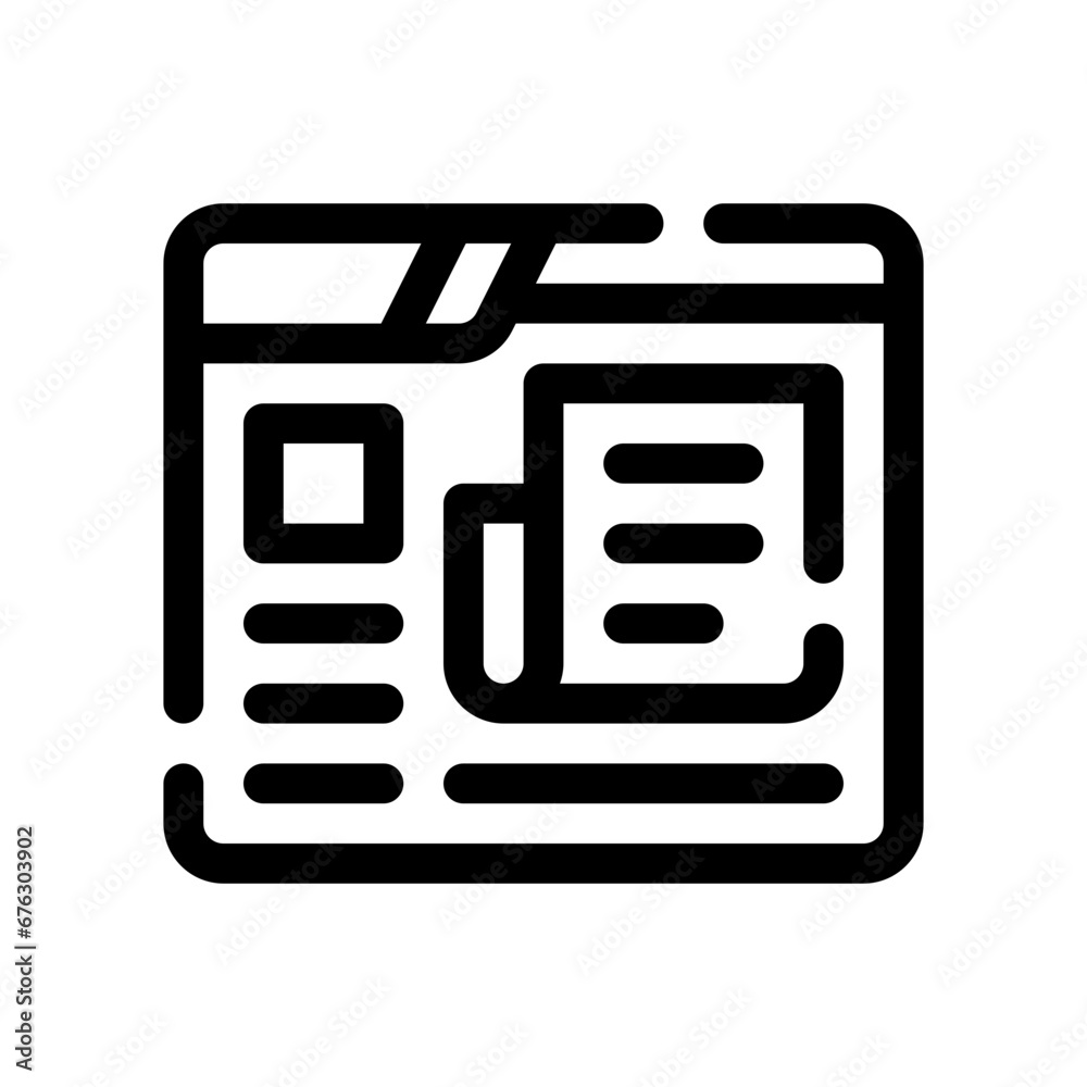 digital newspaper line icon digital newspaper line icon