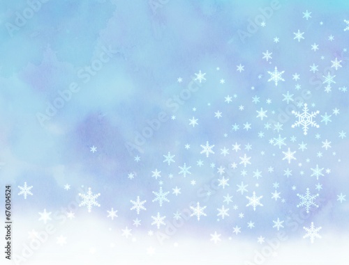 雪の結晶の背景イラスト