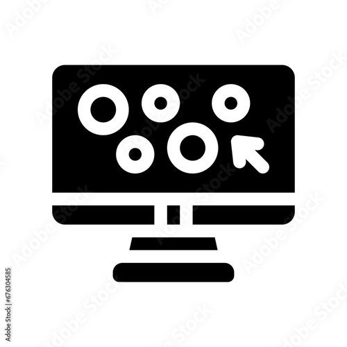 pay per click glyph icon