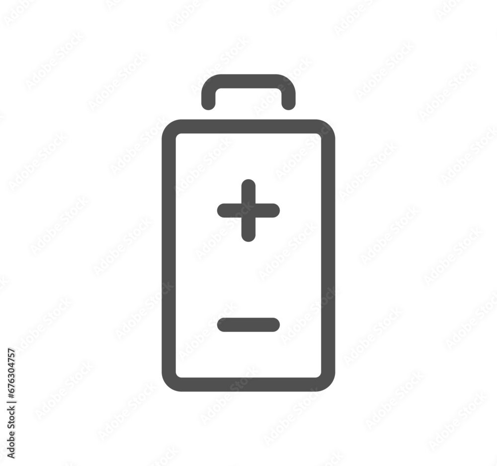 Batteries related icon outline and linear vector. Batteries related icon outline and linear vector.