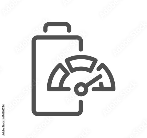 Batteries related icon outline and linear vector.