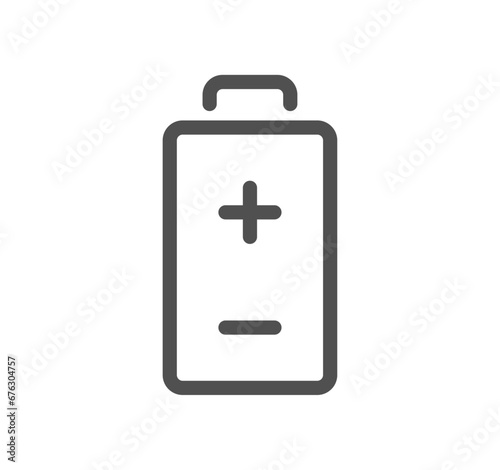 Batteries related icon outline and linear vector.