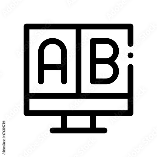 ab testing line icon