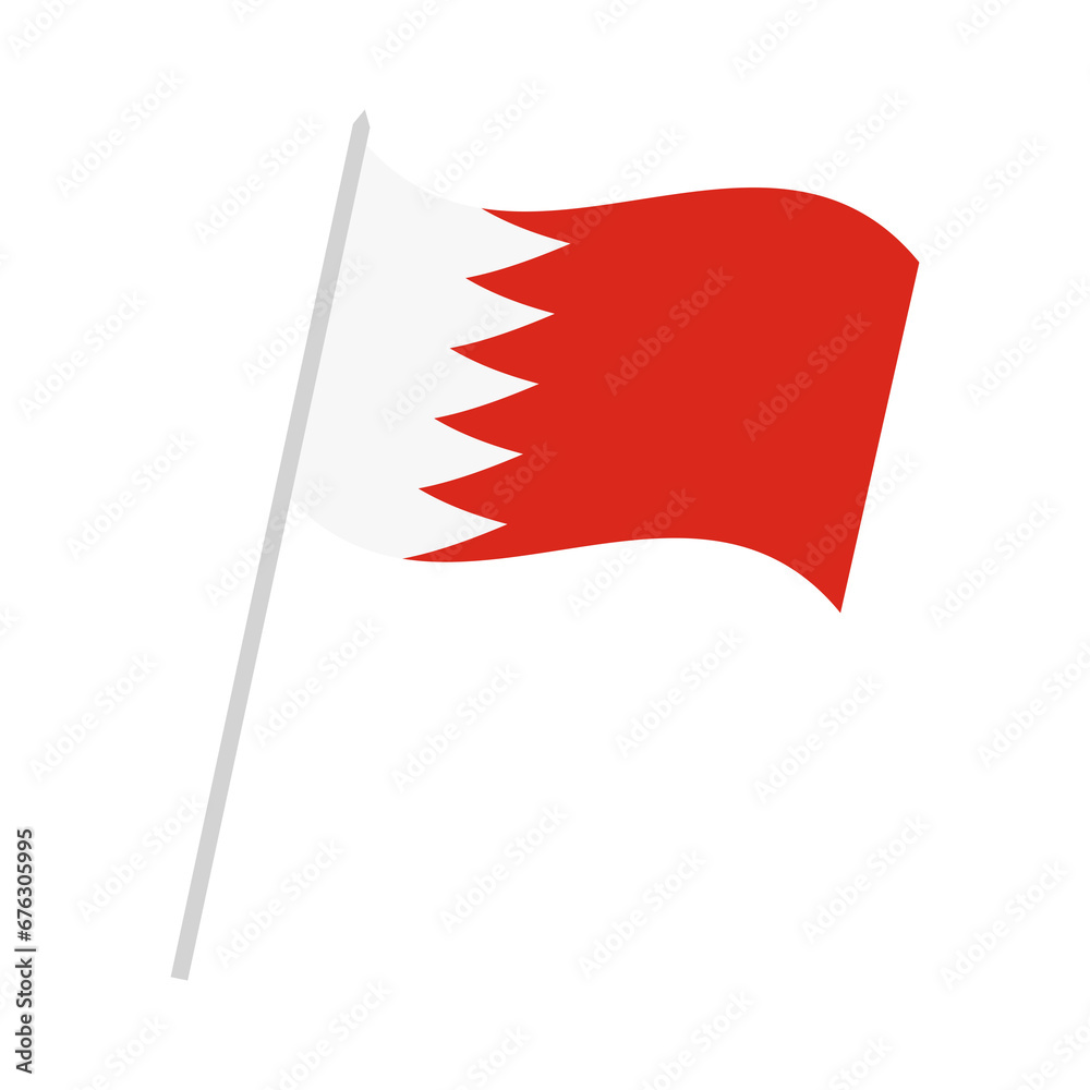 Obraz premium Flag of Bahrain illustration 