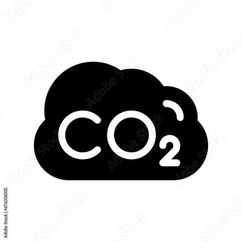 co2 glyph icon