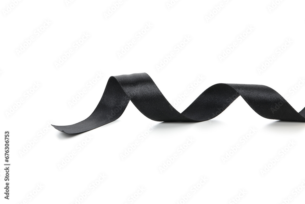 PNG, Black twisted ribbon, isolated on white background PNG, Black twisted ribbon, isolated on white background