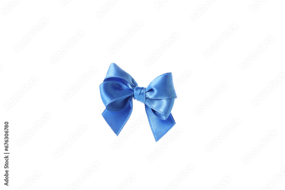 PNG, Blue ribbon bow, isolated on white background