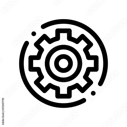 gear line icon