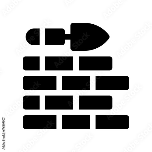 brick wall glyph icon