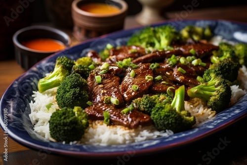 Savory Harmony: Beef and Broccoli Over Rice