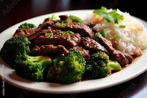 Savory Harmony: Beef and Broccoli Over Rice