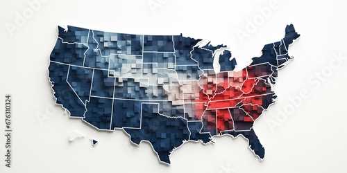 USA modern minimalistic map photo