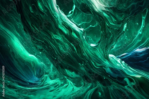 Electrifying emerald meeting liquid sapphire